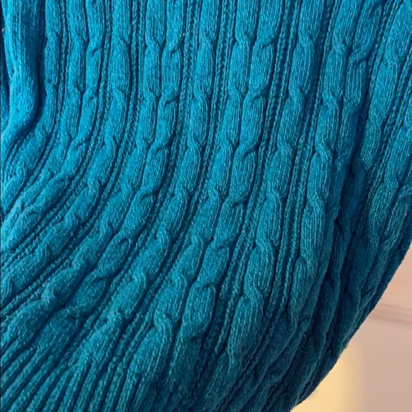 St John’s Bay teal knit sweater - Picture 6 of 6